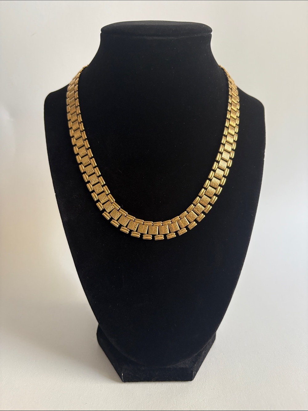 Gold Double Row Link Necklace Layered Elegant Women Jewelry